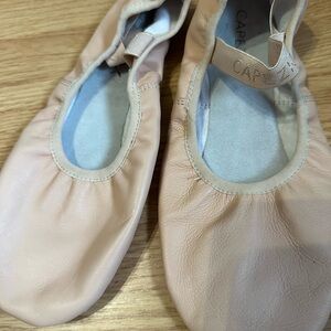 Capezio Leather Ballet Flats in Soft Beige
